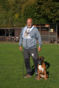 Herbert Junge aus der Gruppe Köln mit seinem 7jährigen Egbert (Eggi) von der Zella.