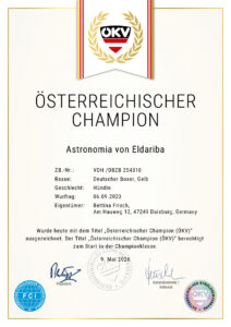 Astronomia Champion Österreich